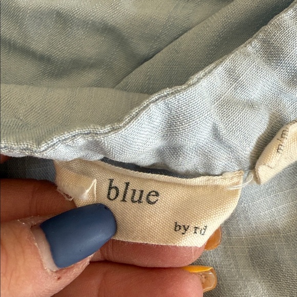 Light Blue Button-Up Jumpsuit - Picture 7 of 10